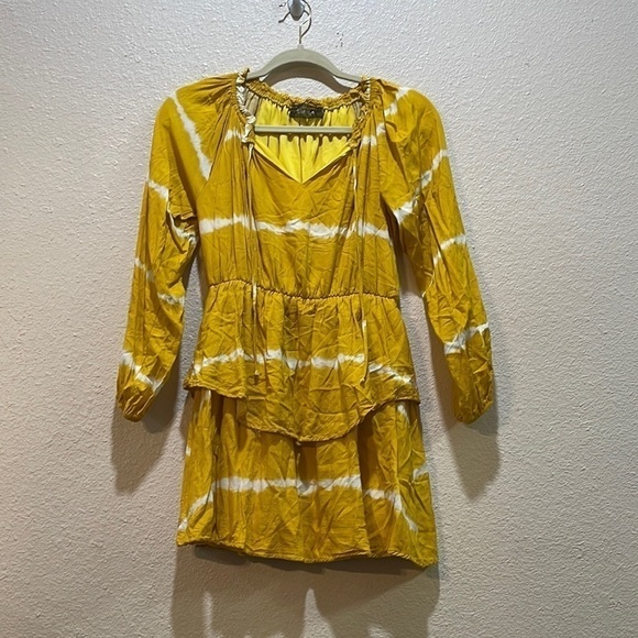 4SIENNA Yellow Tie-Dye Dress S - Picture 4 of 10